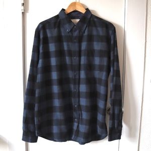 Blue Flannel Check Shirt - Men’s Large